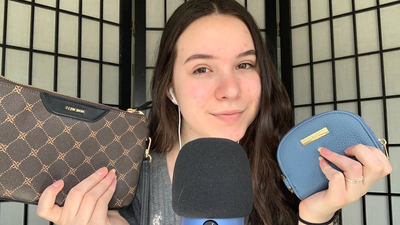 ASMR Leather Bags (Tapping, Scratching, and Whispering) - YouTube