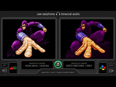 Phantom 2040 (Sega Genesis vs SNES) Side by Side Comparison