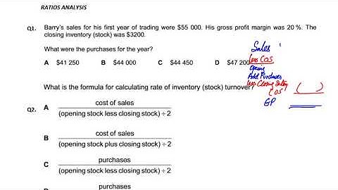 Ratios Analysis - MCQ - Q1