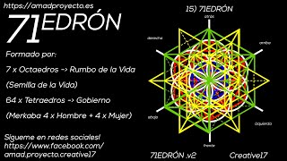 71EDRON (v2) (64 Tetraedros + 7 Octaedros) Flor de la Vida (Vuela) ❤ Creative17