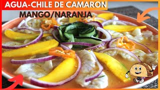 AGUA-CHILE DE CAMARON MANGO, NARANJA Y HABANERO / como hacer cocina en casa