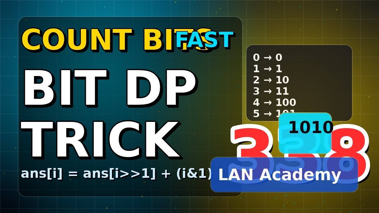 LC 338 — Counting Bits (C++ Bit DP) - YouTube
