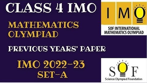 SOF Mathematics Olympiad  Class 4 Solved Paper 2022-23 Set-A