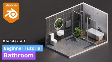 Blender 3D - Create a 3D Isometric Bathroom / Beginner Tutorial