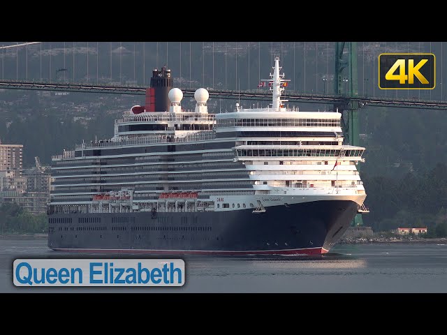 Queen Elizabeth Cruise Ship early morning arrival in Vancouver