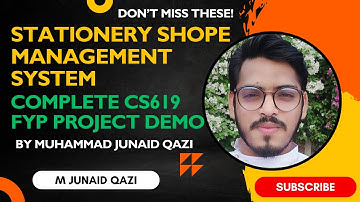 Stationery Shop Management System in Python Tkinter | Complete FYP Project Video - by M junaid Qazi