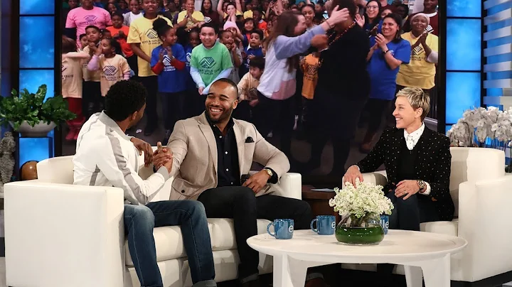 Chadwick Boseman and Ellen Surprise 'Black Panther...