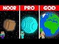 Minecraft NOOB vs PRO vs GOD: HOW DID NOOB BUILD THIS SECRET PLANET HOUSE?! (Animation)