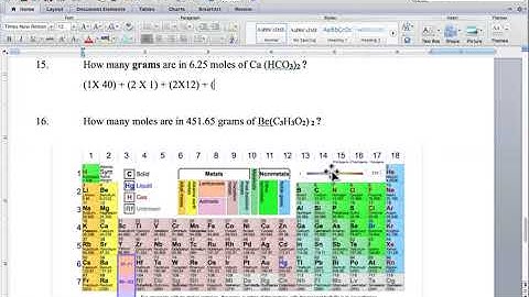 Stoichiometry Video #1 : Converting Moles to Grams using Periodic Table