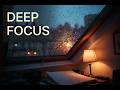 A Rainy Evening in Paris | Cozy Studio with Soft Piano & Rain on Skylight for Focus
