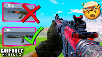 Is M4 REALLY BETTER than AK47?? 🤯| COD MOBILE | SOLO VS SQUADS