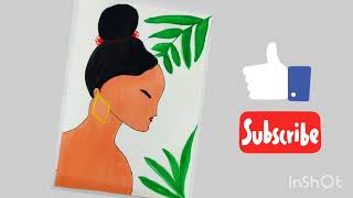 Boho women printable art | beginners boho painting | Acrylic painting