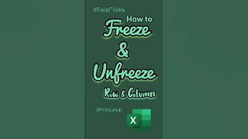 How to Freeze & Unfreeze in Excel sheet?             @PCIEduHub #Excel #exceltips #exceltricks