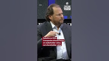 Salesforce CEO: Companies should focus on stakeholder value, not shareholder value #Salesforce