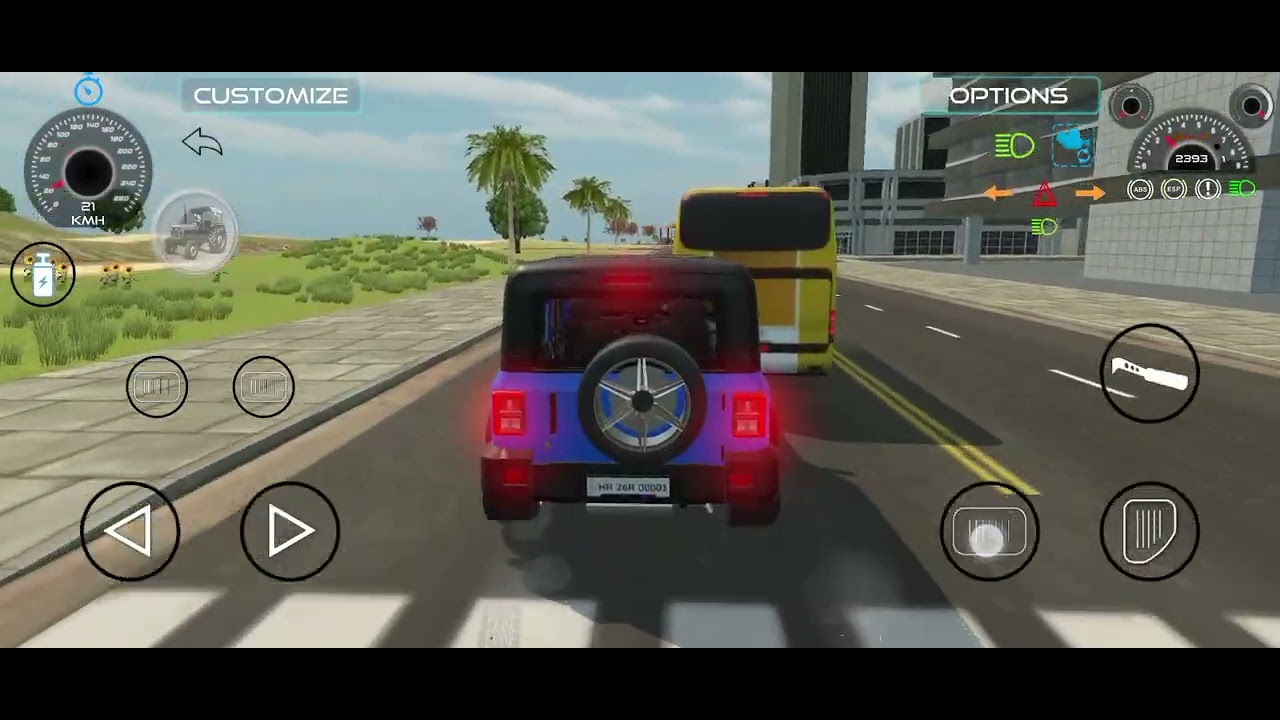 Blue Thar ROXX Drive in city traffic roads