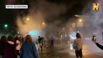 Police clash with protesters in Minneapolis