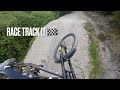 Race track at dyfi bikepark perfect conditions