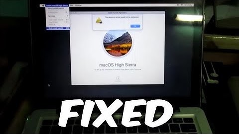 How to fix the recovery server could not be connected on Mac Book Pro