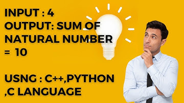 Write a program to Print Sum of Natural Number using C | C++ | Python #learncoding #python