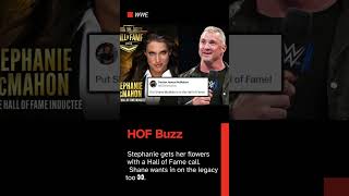 Stephanie gets her flowers with a Hall of Fame call.Shane wants in on the legacy too 👀. #wwe #boost