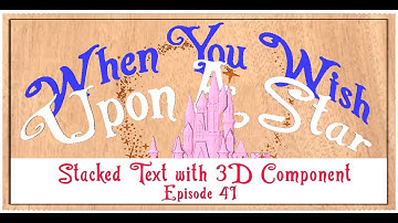 Stacked Text with a 3D component Using the VCarve Software Vectric