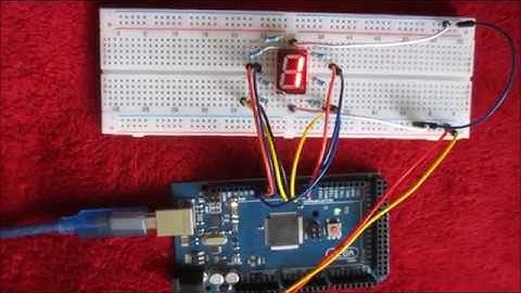 7-segment 1-digit LED display + Arduino mega