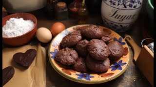 3 Ingredient Chocolate Cookies  No Flour 18th Century Dessert