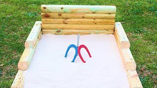 Simple DIY Outdoor Horseshoes Game Pit