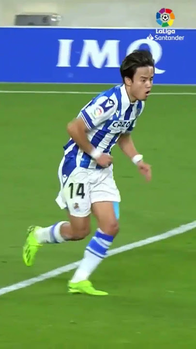 Kubo already know how to score in the derby! ⚡😊 #shorts #laligasantander #kubo #ahleticrealsociedad
