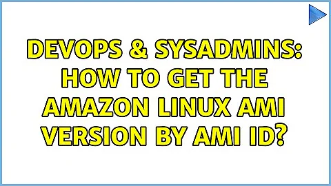 DevOps & SysAdmins: How to get the Amazon Linux AMI version by AMI id?