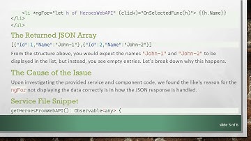 Why is ngFor Looping Through a JSON Array and Returning Empty Property Values?