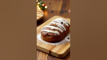 Satisfying ASMR Cutting 🍞 Iced Holiday Bread Loaf #shorts