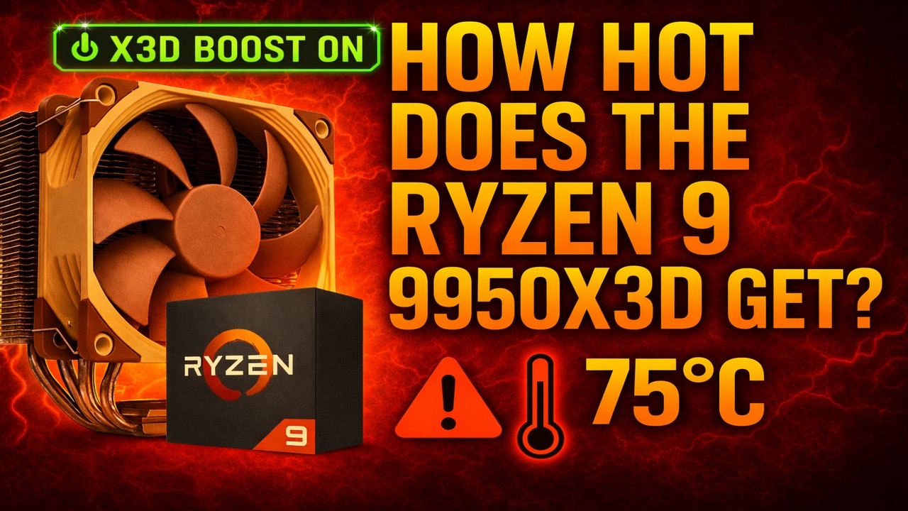 How Hot Does the Ryzen 9 9950X3D Get? | Cinebench Stress Test with