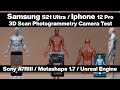 Samsung S21 Ultra vs Iphone 12 Pro Camera 3D Photogrammetry Test Review / Metashape 1.7