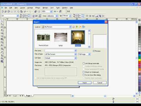 1 Vnesuvanje slika Corel Draw