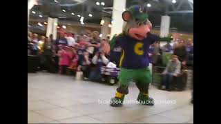 Chuck E. Cheese Avenger MDA Muscle Walk Mascot Dance Off 2012 (With restored/better audio)