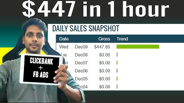 $447 In One Hour on Clickbank | Make Money On Clickbank | Clickbank Facebook Ads