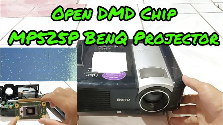 MP525P BenQ Projector Disassemble | Dot Pixcell DMD Chip 1076 Small | White Spots Display Bintik
