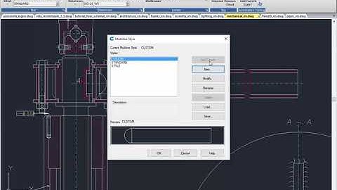 GstarCAD 2015 Tutorial - Multiline Style Creation and Edit