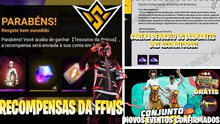 GARENA DEVOLVEU OS DIAMANTES DAS ASSINATURAS! RECOMPENSAS E CODIGUIN FFWS,NOVOS EVENTOS E MUITO MAIS