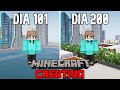 SOBREVIVÍ 200 DÍAS construyendo una CIUDAD en MINECRAFT CREATIVO