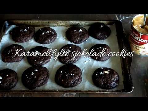 Caramel filled chocolate cookies