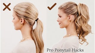 Ponytail Tutorial For Beginners! The Best Volume Hacks from a Pro Hairstylist!