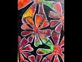 Art Journal Tutorial - The Earth Laughs In Flowers- TCW Stencils and Negative Painting