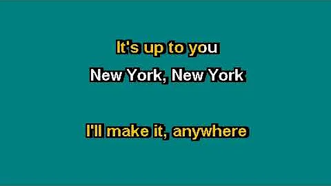 New York, New York -Frank Sinatra Lower tone karaoke