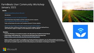 FarmBeats Workshop - 01/2021