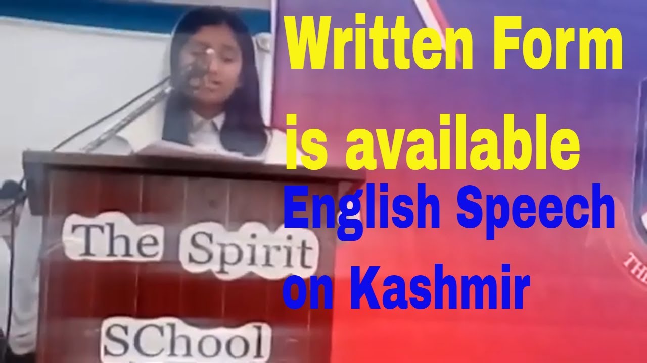 speech on kashmir issue in english for students