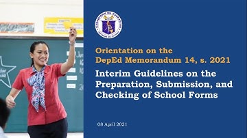 Mga FORMS na dapat Ihanda at Ipasa sa darating na checking of School Forms