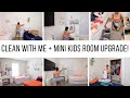 CLEAN WITH ME + MINI KIDS ROOM UPGRADE // Jessica Tull cleaning motivation