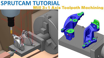 SprutCAM Tutorial #147 | Mill 3+1 Axis Toolpath Machining